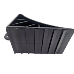 PKW Anhänger Zubehör – 2x stabile Unterlegkeile ca. 14,8 x 9,5 x 7 cm, Griffbreite 7 cm, Tiefe 3 cm – robuste Wohnmobilausstattung, Keile Anhänger bis 4000 kg, kompakt, leicht, universell