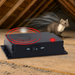 Marderschreck Auto – effektive Marderabwehr Auto für ca. 40 m² – batteriebetrieben, kein Anklemmen an die Autobatterie nötig, schützt zuverlässig Fahrzeug, Motorraum und Kabel vor Marderschäden