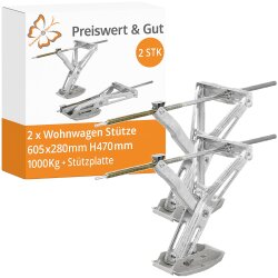 2x Wohnwagen Stützen Ausdrehstütze mit...