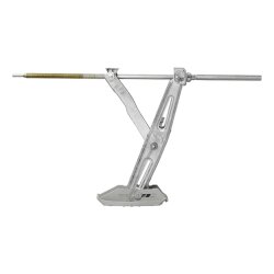 2x Wohnwagen Stützen Ausdrehstütze mit Stützplatte 605x280mm – Kurbelstützen für Wohnmobil & Anhänger, verzinkter Stahl, 1000kg Tragfähigkeit