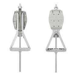 2x Wohnwagen Stützen Ausdrehstütze mit Stützplatte 605x280mm – Kurbelstützen für Wohnmobil & Anhänger, verzinkter Stahl, 1000kg Tragfähigkeit