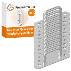 12x Planenösen für Anhänger 72x16x25mm zur...
