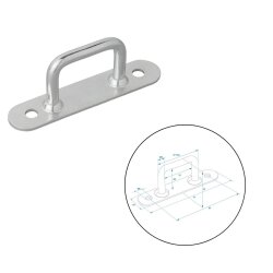 Planenbügel 12er Set 36 mm rechteckig – 12 Zurrösen / Bordwandösen für Anhänger