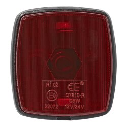 2x Begrenzungsleuchten Anhänger Rot Ø65x60mm – E-Typ geprüft – 12V & 24V – robuste Anhänger Beleuchtung, Positionsleuchte exkl. Glühbirne für Pkw, Lkw, Traktor & Wohnmobil