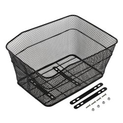 Fahrradkorb hinten für Gepäckträger Stahl 40 x 30 x 20 cm bis 10 kg inklusive Befestigungsmaterial