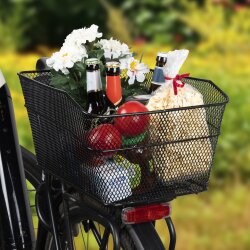 Fahrradkorb hinten für Gepäckträger Stahl 40 x 30 x 20 cm bis 10 kg inklusive Befestigungsmaterial