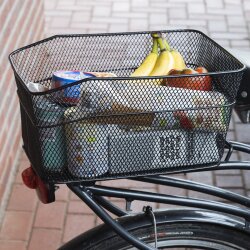 Fahrradkorb hinten für Gepäckträger Stahl 40 x 30 x 20 cm bis 10 kg inklusive Befestigungsmaterial