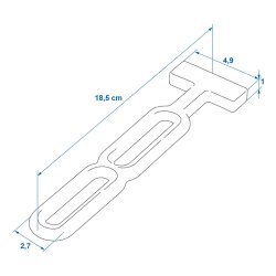 8x Gummistropp zweistufig 18,5 cm Planenspanner 2 Loch...