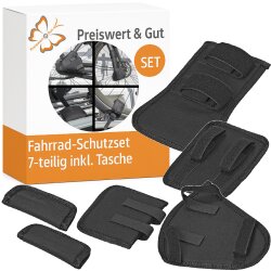 Fahrrad Schutzset 7-teiliges Set Transportschutz für Fahrradträger mit Tasche