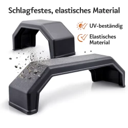 Kotflügel für Anhänger 8 Zoll 2er Set stoßfest und UV-beständig aus Kunststoff Schutzblech 510 x 190 x 152 mm elastisch