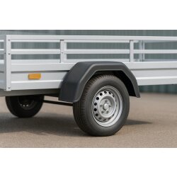 Kotflügel für Anhänger 8 Zoll – stoßfest & UV-beständig – Kunststoff-Schutzblech 510x190x152 mm, elastisch & leicht montierbar 2er Set