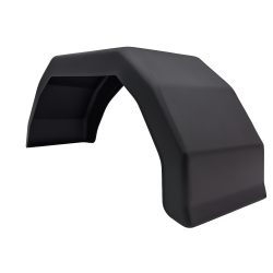 Kotflügel für Anhänger 8 Zoll – stoßfest & UV-beständig – Kunststoff-Schutzblech 510x190x152 mm, elastisch & leicht montierbar 2er Set