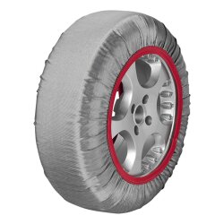 Schneesocken für Reifen 13-18 Zoll CWS50 175/70R14 – 185/65R15 – 175/60R16 - Alternative zu Schneeketten nach EN 16662-1 – textile Reifensocken – Set 2 Stück mit Tasche & Handschuhen