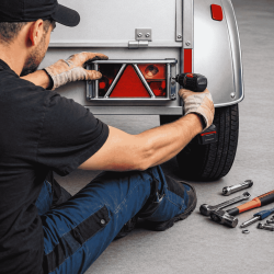 2x Lampenschutzgitter für Anhänger, Wohnwagen 270×132×68mm Rücklichtschutz kompatibel mit Aspöck Rückleuchten MultiLED Multipoint bei passendem Maß, verzinkt Set