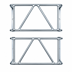 Lampenschutzgitter für Anhänger 2er Set aus Stahl verzinkt 270 × 132 × 68 mm Rücklichtschutz für PKW Anhänger Wohnwagen Schraubmontage