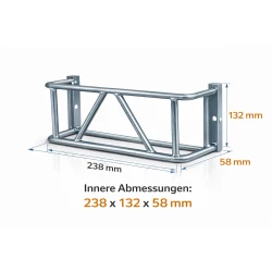 Lampenschutzgitter für Anhänger 2er Set aus Stahl verzinkt 270 × 132 × 68 mm Rücklichtschutz für PKW Anhänger Wohnwagen Schraubmontage