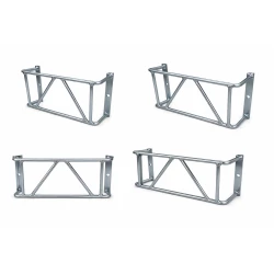 Lampenschutzgitter für Anhänger 2er Set aus Stahl verzinkt 270 × 132 × 68 mm Rücklichtschutz für PKW Anhänger Wohnwagen Schraubmontage