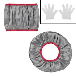 Schneesocken für Reifen 14-22 Zoll CWS90 235/80-14, 225/75-15, 215/80-16, 245/60-18, 265/50-19, 275/40-20 – Alternative zu Schneeketten EN 16662-1 – Reifensocken Set 2 Stck mit Tasche, Handschuhen