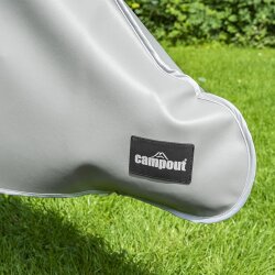 Deichselhaube grau – wetterfeste PVC-Leder Schutzhülle für Anhänger & Wohnwagen – Deichselschutzhaube mit Schnur & Haken zur Befestigung