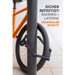 Faltschloss Fahrrad 85 cm Fahrradschloss mit Halterung – Stahl Sicherheitsstufe 10 – Fahrrad Faltschloss mit 2 Schlüsseln für E-Bike und Fahrräder robust, wetterfest & kompakt
