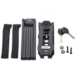 Faltschloss Fahrrad 85 cm Fahrradschloss mit Halterung – Stahl Sicherheitsstufe 10 – Fahrrad Faltschloss mit 2 Schlüsseln für E-Bike und Fahrräder robust, wetterfest & kompakt