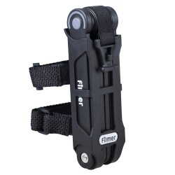 Faltschloss Fahrrad 85 cm Fahrradschloss mit Halterung – Stahl Sicherheitsstufe 10 – Fahrrad Faltschloss mit 2 Schlüsseln für E-Bike und Fahrräder robust, wetterfest & kompakt