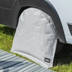 Radabdeckung Wohnwagen XL 15-16 Zoll 78 cm 2er Set Reifenabdeckung für Wohnwagen Wohnmobil aus Polyestergewebe mit Metall Heringen UV Schutz