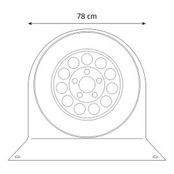 Radabdeckung XL 15-16 Zoll 78 cm – 2er-Set Reifenabdeckung für Wohnwagen & Wohnmobil  Polyester-Gewebe mit Metall-Heringen – UV- & Schmutzschutz