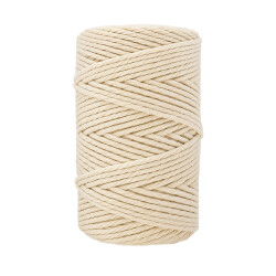 Doppelzwirn 2 mm – 100m Rolle Baumwollgarn aus Leinenfaser – Flachsseil für Makramee, Outdoor, Basteln & Dekoration – Made in Germany