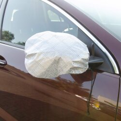 Windschutzscheibe & Spiegel Abdeckung Set 94×144 cm – 4-lagig, Frost- & Sonnenschutz für PKW & SUV