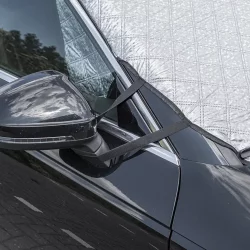 Windschutzscheibe & Spiegel Abdeckung Set 94×144 cm – 4-lagig, Frost- & Sonnenschutz für PKW & SUV