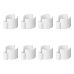 Kabelklemmen Set 16 Stück Weiß für Zeltstangen 22 bis 32 mm Kabelführung bis 7 mm Montage ohne Bohren Zeltzubehör für Pavillon Wohnmobil Vorzelt sichere Befestigung für Stromkabel und Lichtleitungen