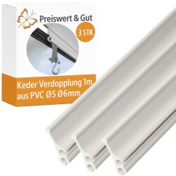 3x Kederschiene Kunststoff 1m pro Stück für...