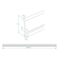 Keder Verdopplung 1m aus PVC Ø5 Ø6mm Kederschiene Kederleiste 3 Stück zur Erweiterung für Markise Sonnenschutz Camping