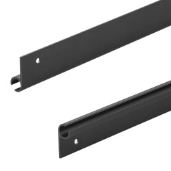 3STK Kederschiene 7-9 mm Alu schwarz eloxiert 45 Grad Kederleiste 100 cm mit Schrauben