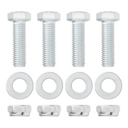 Montagesatz für Abstellstütze und Stützfuß Befestigung M12 aus Stahl Güteklasse 8.8 für Anhänger komplett mit Schrauben Muttern und Unterlegscheiben