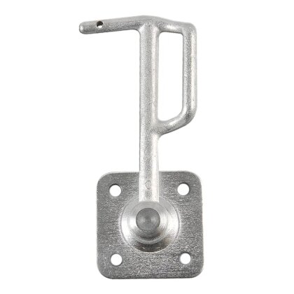 Bordwandverschluss für Anhänger Größe 0 rechts aus verzinktem Stahl mit Bügelgriff als Kastenverschluss Winkelhebelverschluss passend für M6 Schrauben