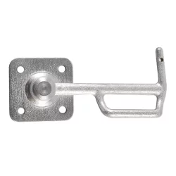 Bordwandverschluss für Anhänger Größe 0 rechts aus verzinktem Stahl mit Bügelgriff als Kastenverschluss Winkelhebelverschluss passend für M6 Schrauben