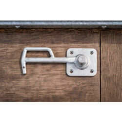 Bordwandverschluss für Anhänger Größe 0 rechts aus verzinktem Stahl mit Bügelgriff als Kastenverschluss Winkelhebelverschluss passend für M6 Schrauben