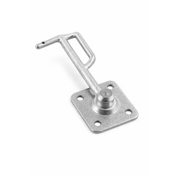 Bordwandverschluss für Anhänger Größe 0 rechts aus verzinktem Stahl mit Bügelgriff als Kastenverschluss Winkelhebelverschluss passend für M6 Schrauben