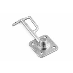 Bordwandverschluss für Anhänger Größe 0 rechts aus verzinktem Stahl mit Bügelgriff als Kastenverschluss Winkelhebelverschluss passend für M6 Schrauben