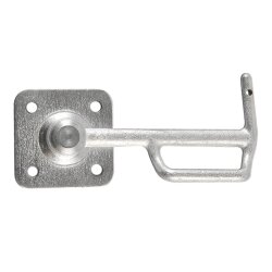 Bordwandverschluss für Anhänger Größe 0 rechts aus verzinktem Stahl mit Bügelgriff als Kastenverschluss Winkelhebelverschluss passend für M6 Schrauben
