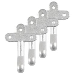 Bordwandverschluss 12 tlg für Anhänger Größe 0 links und rechts inklusive Einfallöse Sicherungskette als Spannverschluss mit Winkelhebel aus verzinktem Stahl