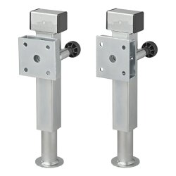 Abstellstütze für Anhänger 410-655 mm klappbar – höhenverstellbare Stützen mit Kurbelmechanik – Tragkraft bis 1300 kg je Stütze SF60 D85 SW19 2 Stück