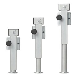 Abstellstütze für Anhänger 410-655 mm klappbar – höhenverstellbare Stützen mit Kurbelmechanik – Tragkraft bis 1300 kg je Stütze SF60 D85 SW19 2 Stück