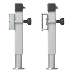 Abstellstütze für Anhänger 410-655 mm klappbar – höhenverstellbare Stützen mit Kurbelmechanik – Tragkraft bis 1300 kg je Stütze SF60 D85 SW19 2 Stück