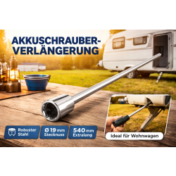 Wohnwagen Kurbel 2er Set für Akkuschrauber 540 mm...