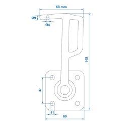 Bordwandverschluss Set links rechts Größe 0 Winkelhebelverschluss aus verzinktem Stahl mit Bügelgriff als Anhänger Verschluss für Bordwände
