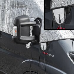 Windschutzscheibenabdeckung für Fiat Ducato ab 2006 Thermo Außenisolierung aus Aluminium Luftpolsterfolie gegen Kälte Hitze mit Sichtschutz für Wohnmobil