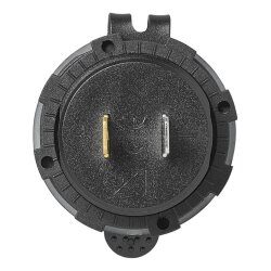 USB Schnellladegerät Einbau USB C Doppelbuchse 2-fach 12V 24V 3A KFZ USB Ladebuchse für Auto Motorrad Wohnmobil Boot mit Steckverbinder